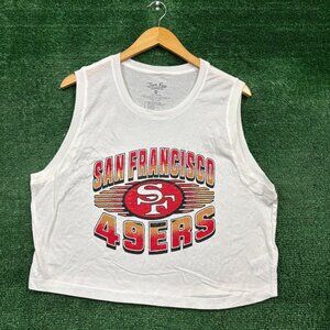 NFL 49ers white Crop Tank Size XXL